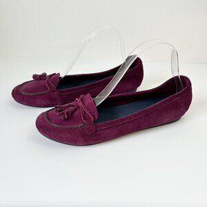 Crocs Shoes Purple Lina Suede Moccasin Loafer Slip On Tassel Flats